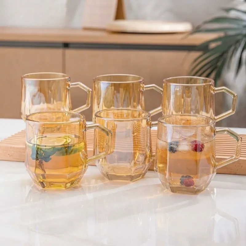 Set de 6 tazas doradas