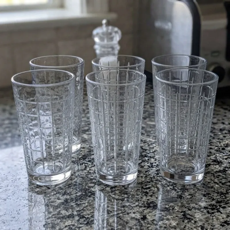 Set de 6 vasos labrados