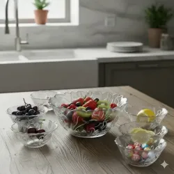 Set de fuente con 6 dulceras