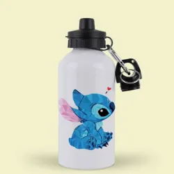 Botella Deportiva Blanca Con Dos Tapas