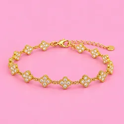 Pulsera de flor rosa