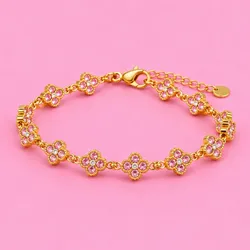 Pulsera de flor rosada