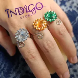 Anillos de flores cristalizadas