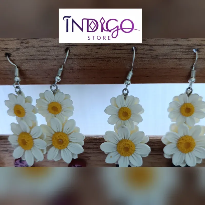 Aretes de Margaritas colgantes