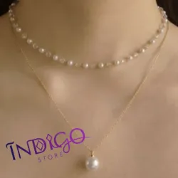 Collar con cadena de acero doble
