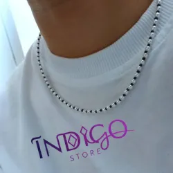 Collar minimalista de perlas para hombre