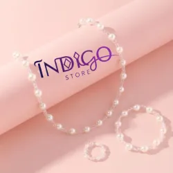 Conjunto de perlas blancas para mujer #2