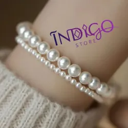 Pulsera de perlas doble