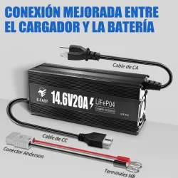 Cargador Inteligente Ultra Rápido para Baterías LiFePO4