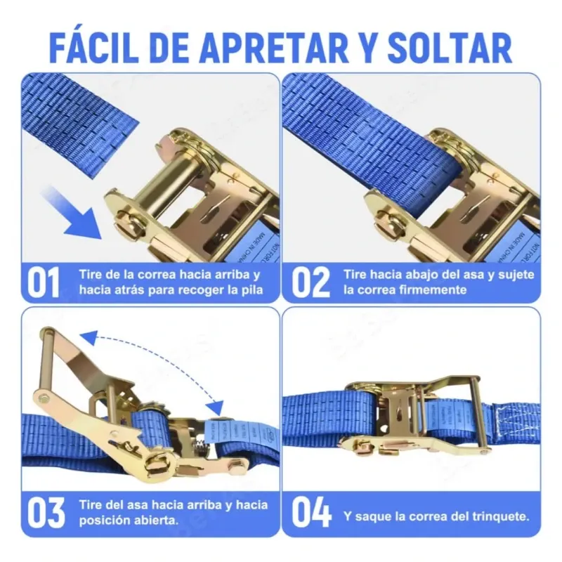 Cinta de amarre con presilla de ajuste