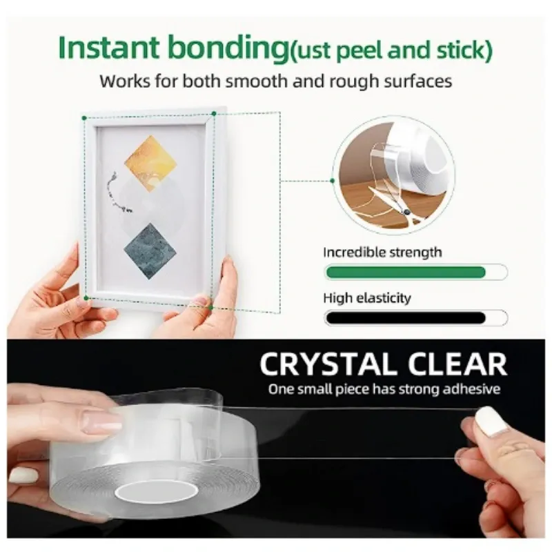 Cinta doble cara transparente
