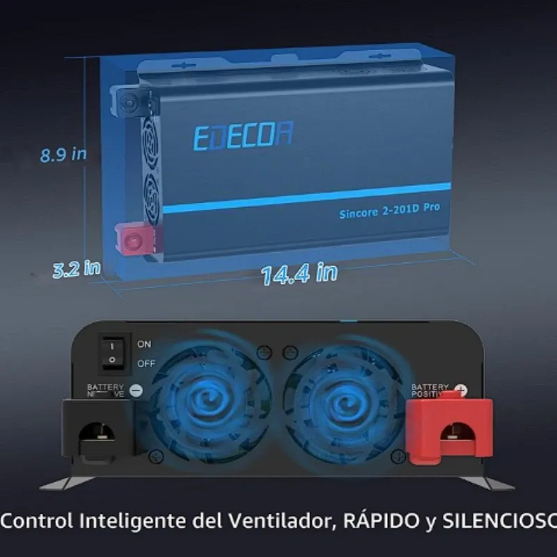 Inversor de corriente DC/AC - Onda sinusoidal pura estable