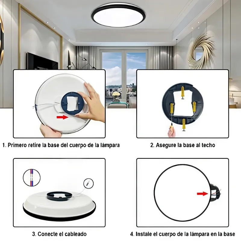 Lámpara LED de techo redonda