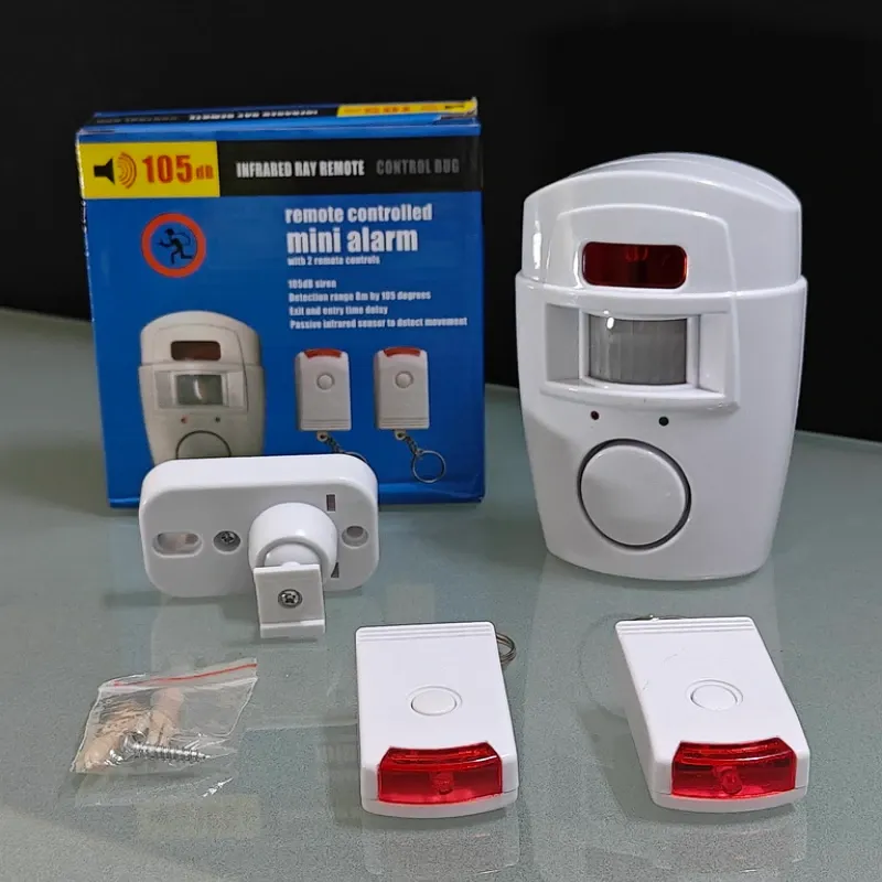 Sensor de movimiento con alarma y control remoto
