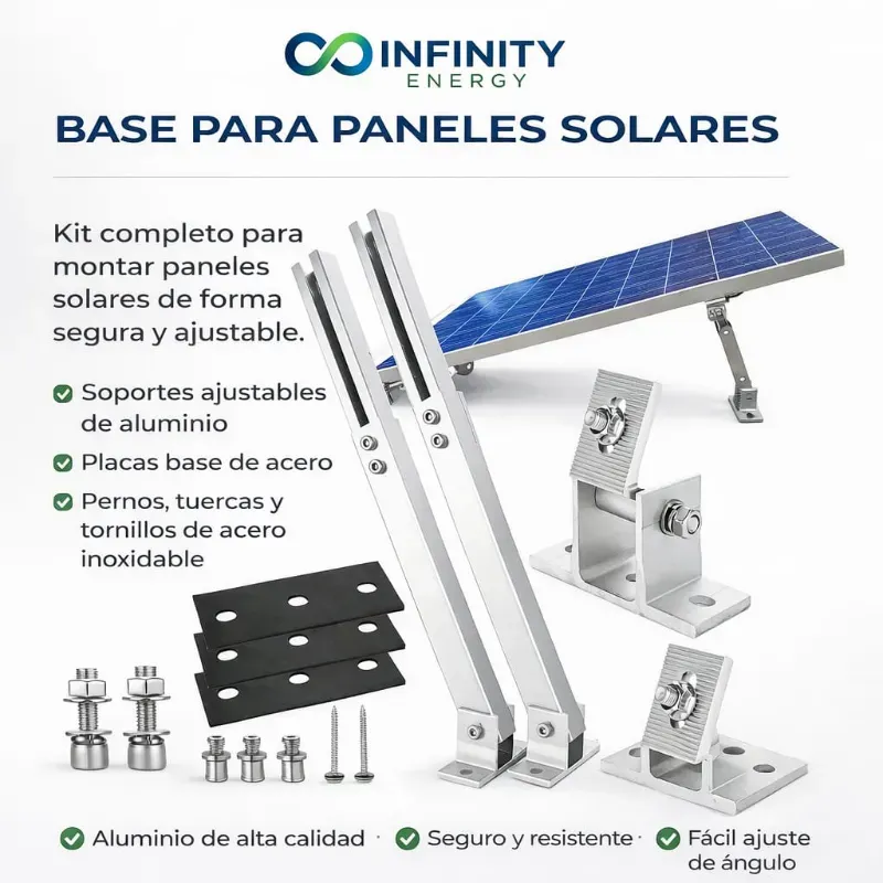 BASE AJUSTABLE PARA PANEL SOLAR
