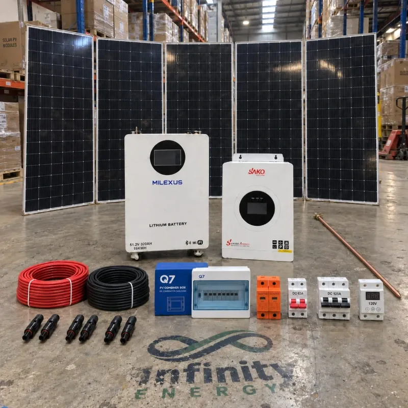 Kit Solar 7.2 kW + Batería LiFePO₄ 16 kWh + 5 Paneles Solares — 110V/220V