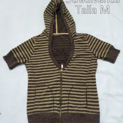 Pullover carmelita y dorado de rayas