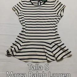 Blusa blanca y negra de rayas