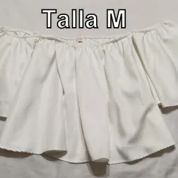  Blusa corta de mangas anchas blanca. 