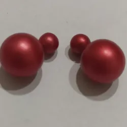 Aretes de Bolas rojas 