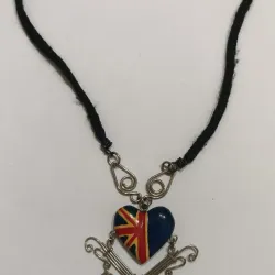 Collar de corazón con bandera de Inglaterra 