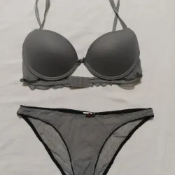  Conjunto blumer con ajustador gris 