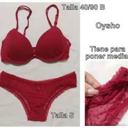 Conjunto blumer con ajustador.  Rojo