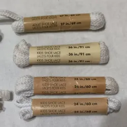 Cordones blancos cortos (para niños):