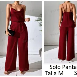 Pantalon de vestir rojo vino