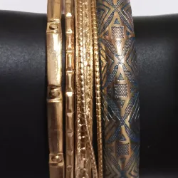 Paq 6 pulsos dorados y azul