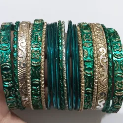 Paq de 20 pulsos verdes con brillos