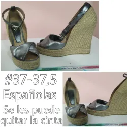 Plataformas plateadas de soga,