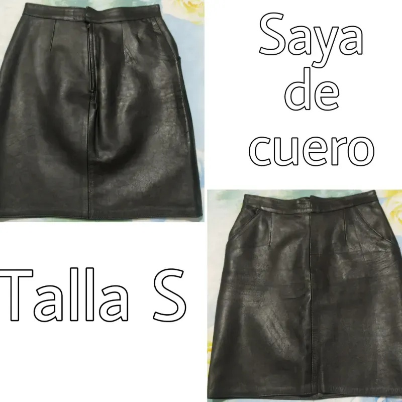 Saya negra de cuero. 