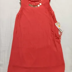 Vestido color salmon. 