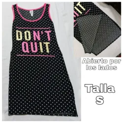 Vestido de tirantes, negro con lunares