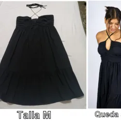 Vestido negro, con tirantes