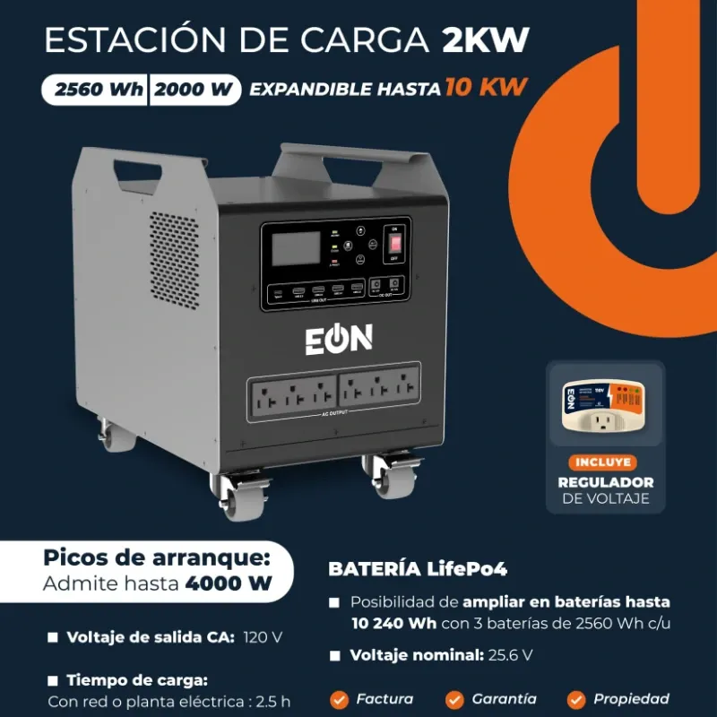 Estación de Energía EON 2000W | 2560Wh