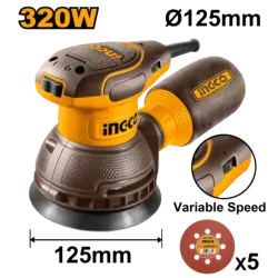 Lijadora Rotorbital INGCO 320W