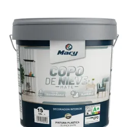 Pintura Mate Copo de Nieve MACY Color Blanco 15L