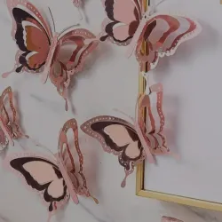 Docena de mariposas 3D para decoración 