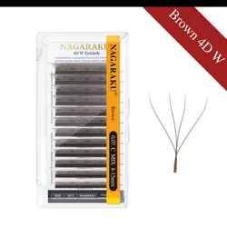 Pestañas Brown 4D W 8-12 mm Curva D