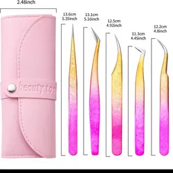 Set de 5 pinzas con estuche