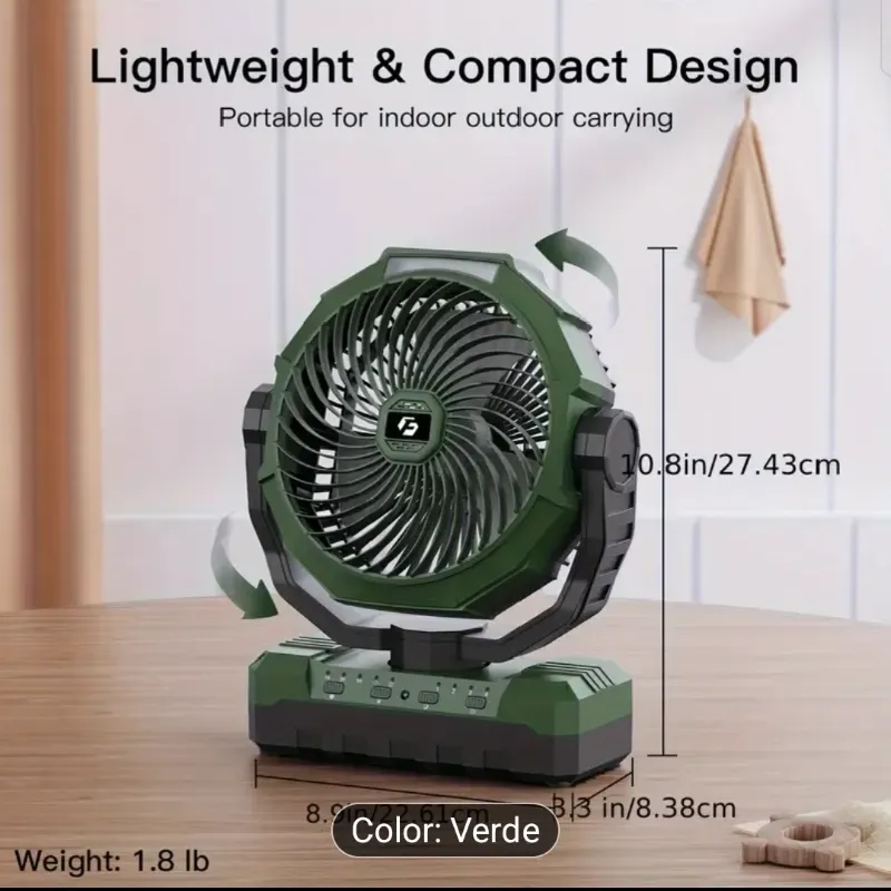 Ventilador recargable 24000 mhA 🔋