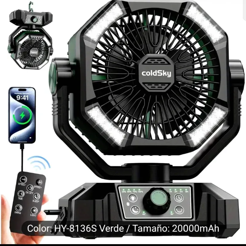 Ventilador recargable Cold SKY 20000 mhA 🔋