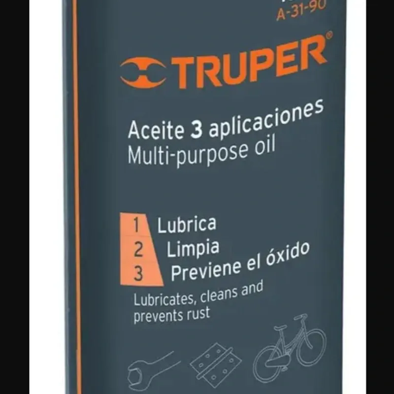 Lubricante de cadena Truper de 90 ML el frasco, para todos los climas