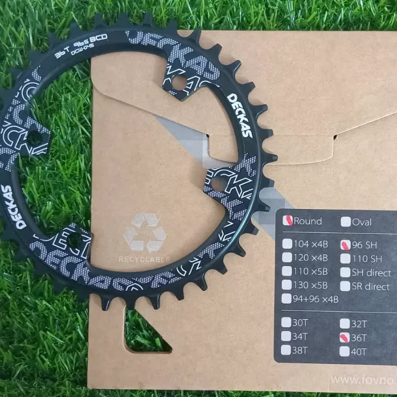 Monoplatos 96BCD asimétricos, redondos de 34,36T nuevos en aluminio muy ligeros   Compatible con: SHIMANO XTR 9000 / XT 8000 / SLX 7000