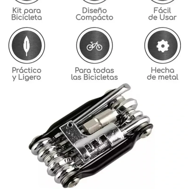 Multiherramienta, con 11 funciones, incluyendo troncha cadenas