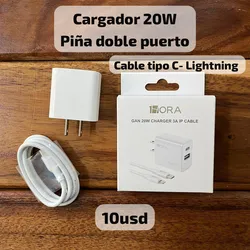 Cargador 20W TipoC-Lightning 