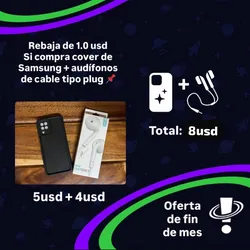 Cover Samsung + Audífonos