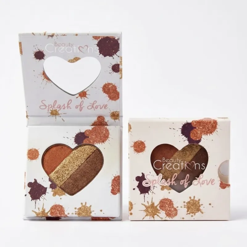 Mini Paleta Glitter Splash of Love - Beauty Creations ✨ Bronze/Gold